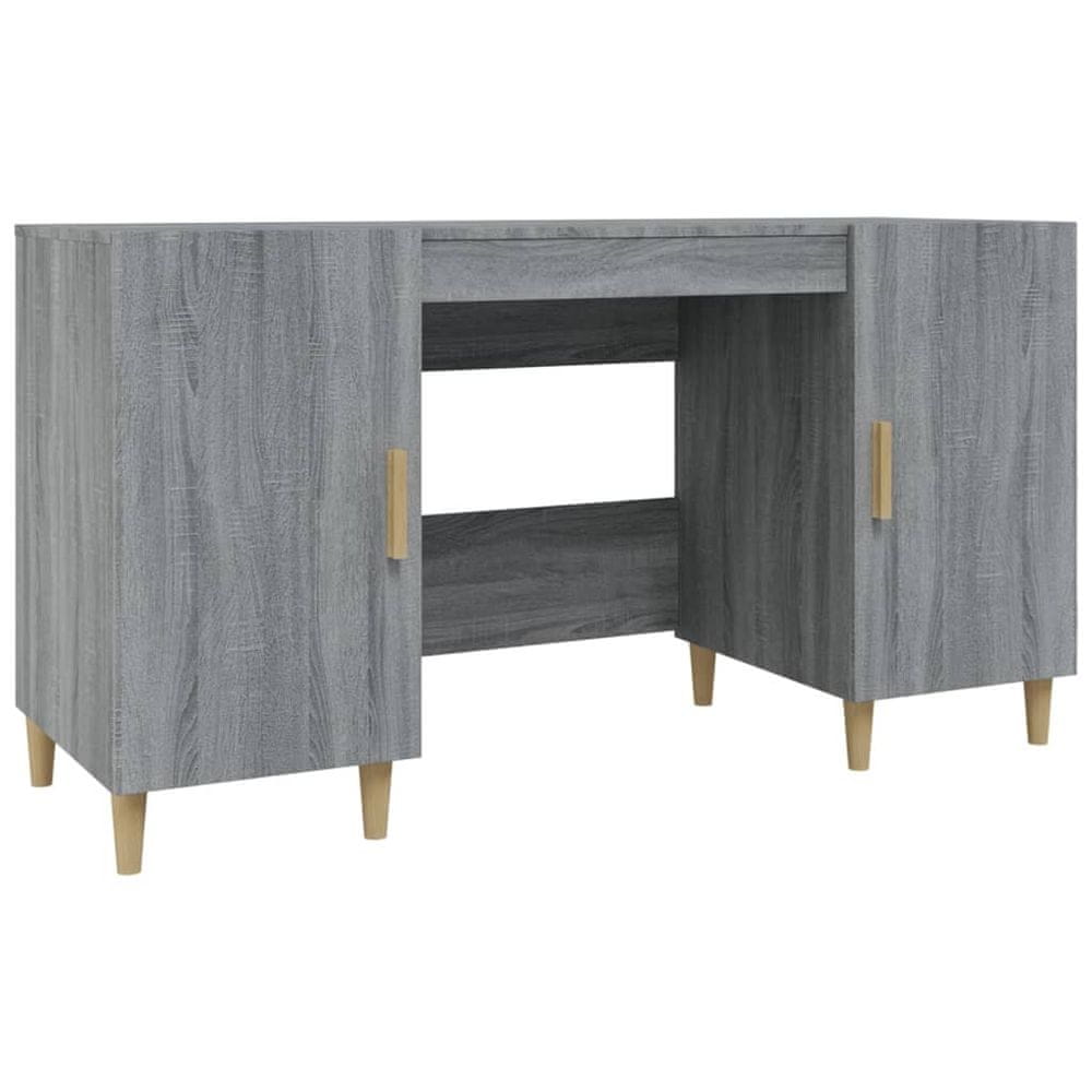 Vidaxl Stôl sivý dub sonoma 140x50x75 cm spracované drevo